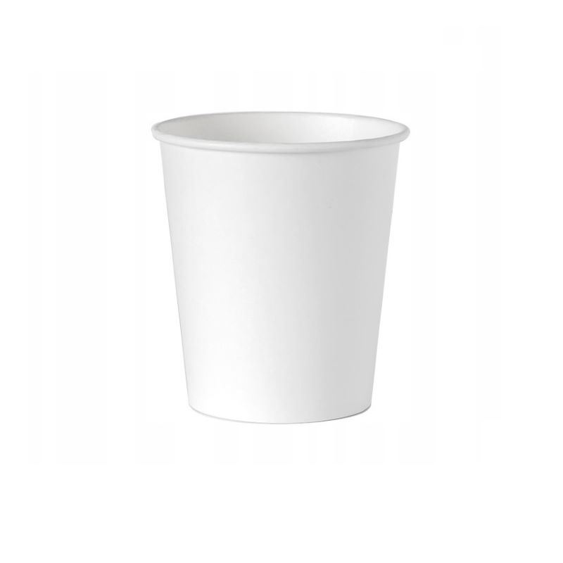 Kubek papierowy 250ml 80mm biały Plastic Free 50szt
