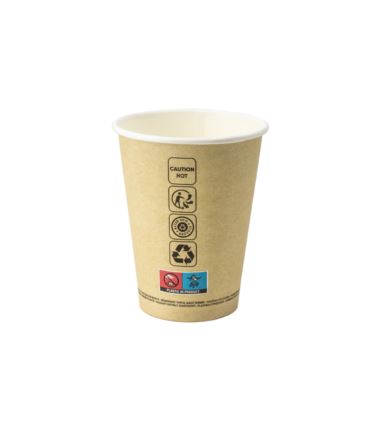 Kubek papierowy fi90 300ml brązowy 50szt