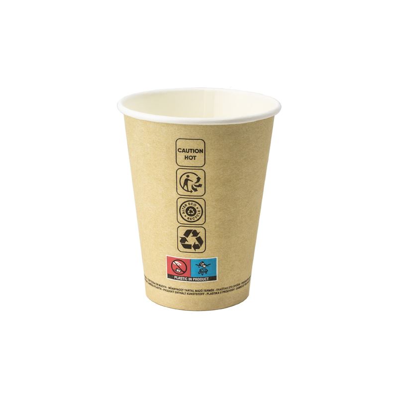 Kubek papierowy fi90 300ml brązowy 50szt