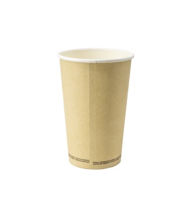 Kubek papierowy fi90 400ml brązowy 50szt