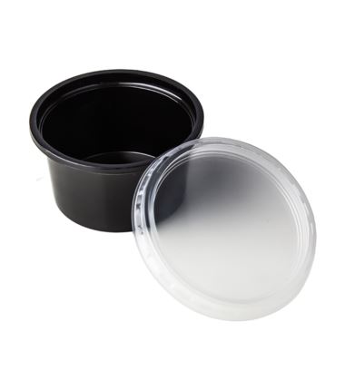 Pojemnik PP fi70 80ml czarny D-7080C 100szt