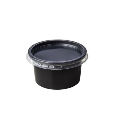 Pojemnik PP fi70 80ml czarny D-7080C 100szt