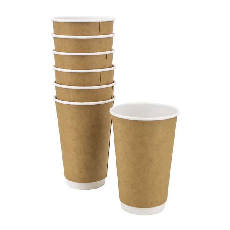 Kubek papierowy fi80mm 250 ml brązowy termiczny 25szt