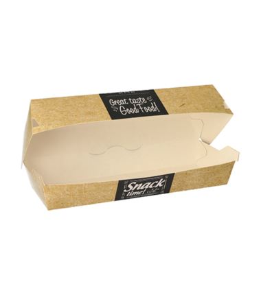 Pudełko na bagietkę 65x75x210 kraft nadruk Good Food 50zł