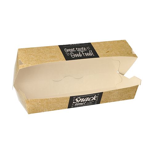 Pudełko na bagietkę 65x75x210 kraft nadruk Good Food 50zł
