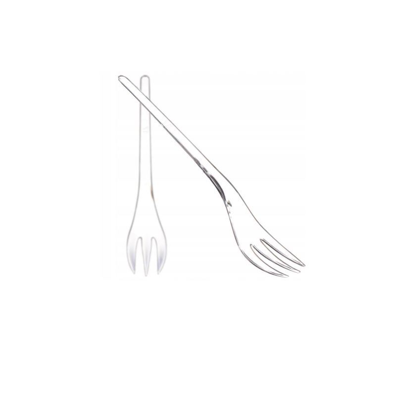 Mini widelczyk fingerfood krystaliczny 10cm 100szt