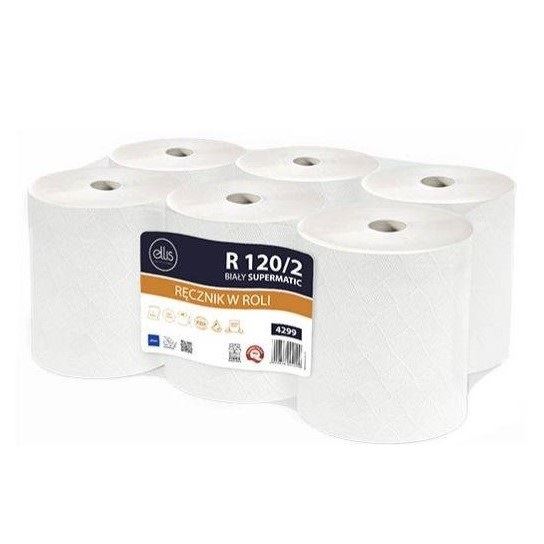 Ręcznik rolka celul. biały 120mb Matic Lamix 6szt