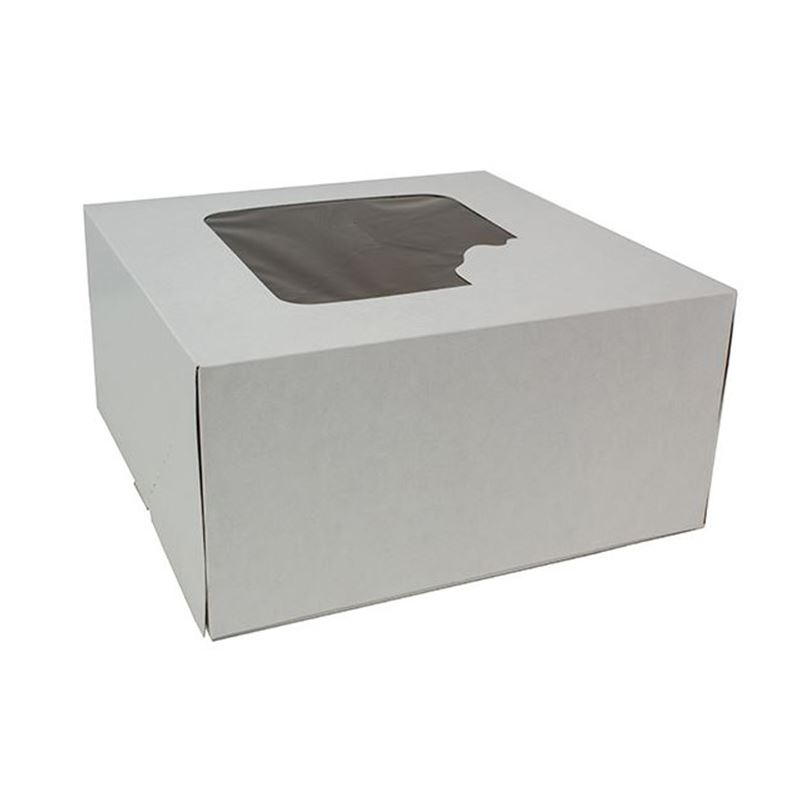 Pudełko cukiernicze 220x220x110mm białe z oknem 50szt