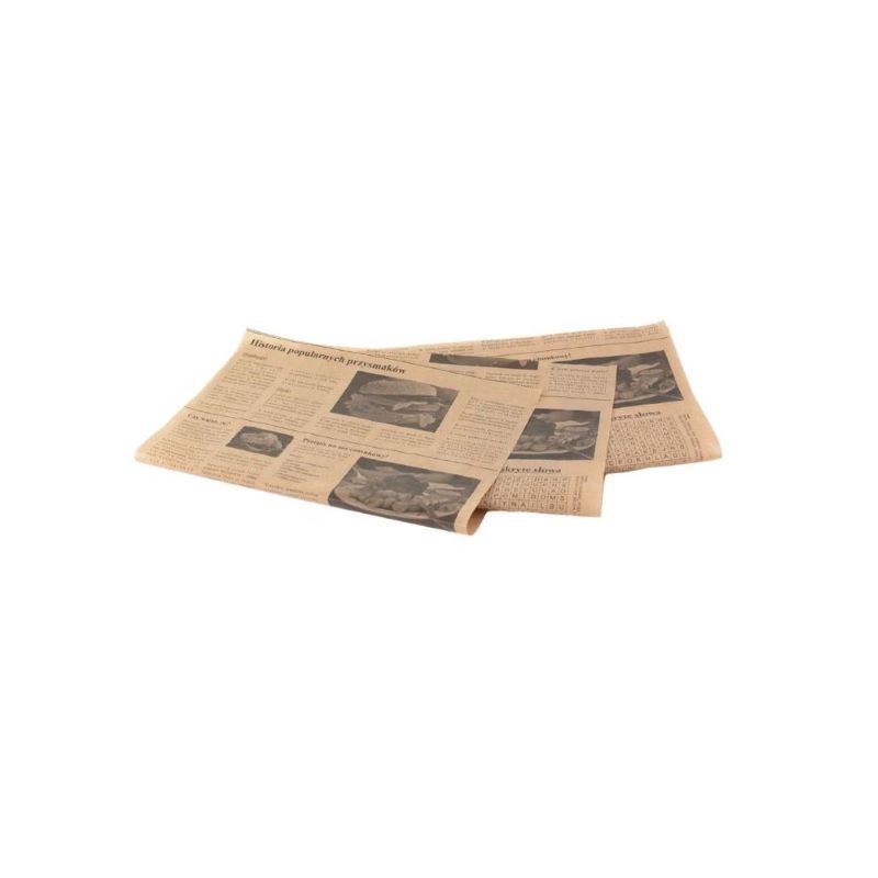 Papier do pakowania arkusze powlekany PE z nadrukiem 30x40 1000szt gazeta