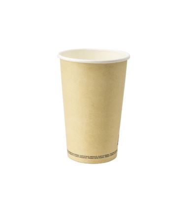 Kubek papierowy fi90 400ml brązowy 50szt