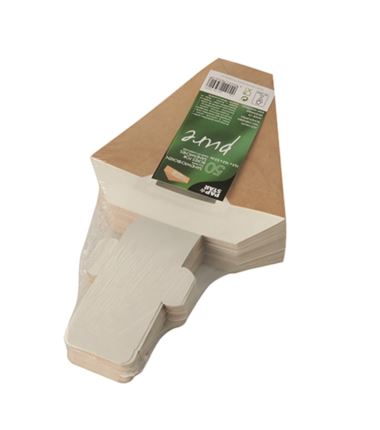 Pudełko trójkątne na kanapki/ sandwich KRAFT 12,3x12,3x8,2 cm 50szt