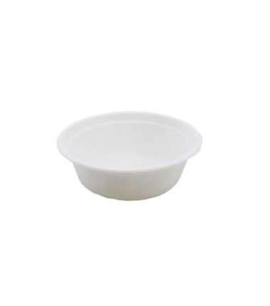 Miska z trzciny cukrowej 400ml biała Enjoy 50szt