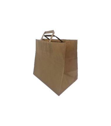 Torba papierowa brązowa z uchem płaskim 32x17x29 a'250