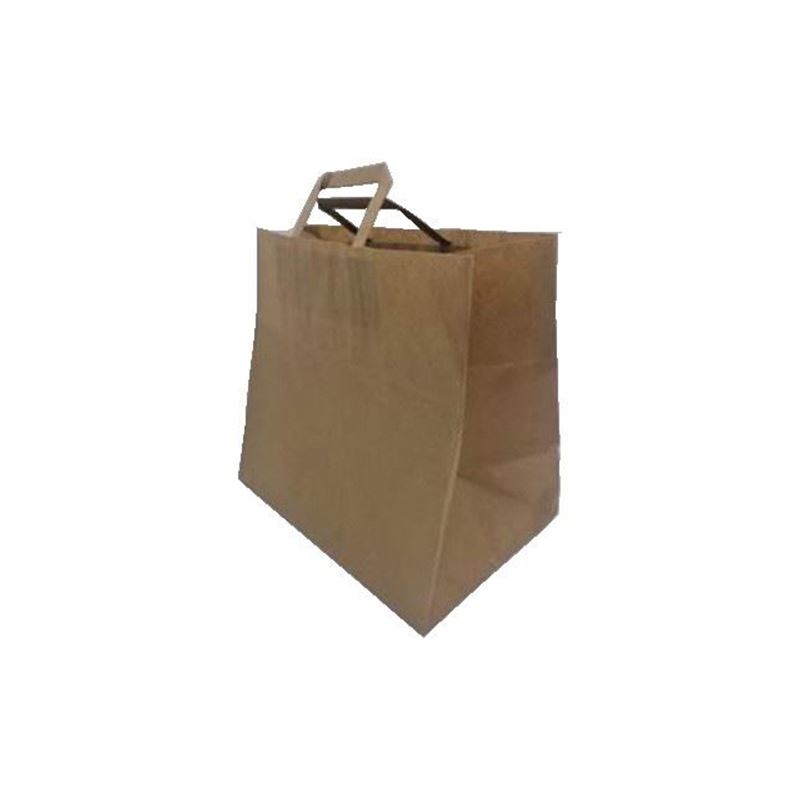 Torba papierowa brązowa z uchem płaskim 32x17x29 a'250