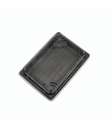 Pojemnik na sushi z wypukłą przykrywką PET 185x128 50szt