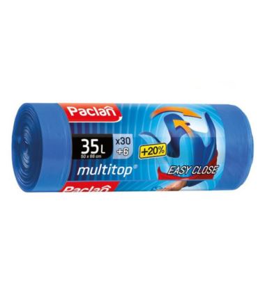 Worki na śmieci 35l LDPE niebieskie a'30