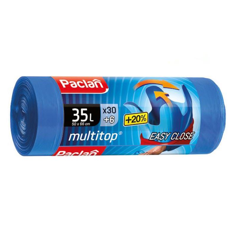 Worki na śmieci 35l LDPE niebieskie a'30