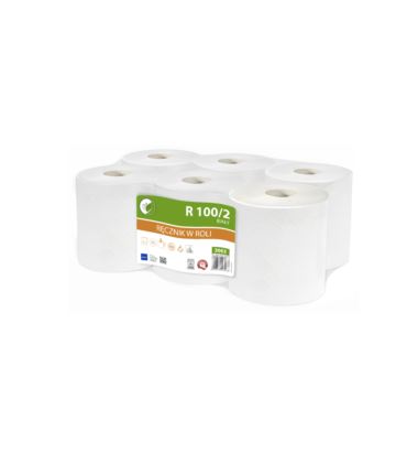 Ręcznik MAXI biały 2-warstwowa fi19cm LAMIX 6szt