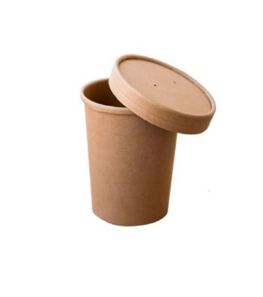 Miska papierowa na zupę fi97 470ml kraft 50szt