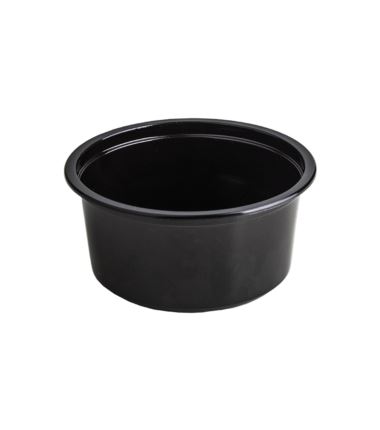 Pojemnik okrągły PP 115mm 350ml czarny 50szt D-8115C