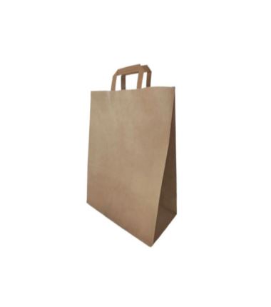 Torba papierowa brązowa z uchem płaskim 320x160x420 200szt