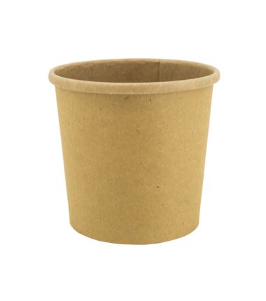 Miska papierowa na zupę wysoka fi90 350ml kraft 25szt