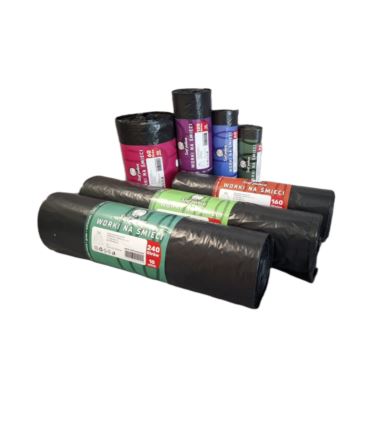 Worki na śmieci 160l LDPE czarne Szef Poleca 10szt