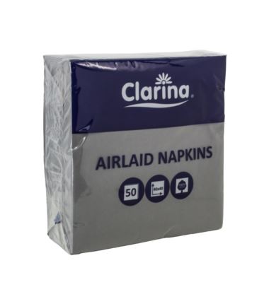 Serwetki flizelinowe 40x40 składane 1/4 szare 50szt