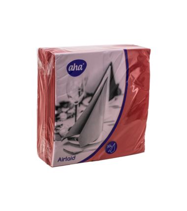 Serwetki flizelinowe 40x40 składane 1/4 czerwona 50szt