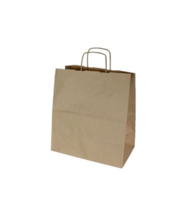 Torba papierowa brązowa z uchem skrętnym 305x170x340 150szt