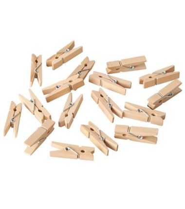 Mini spinacze drewniane, klamerki 100szt