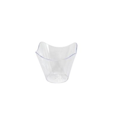 Pojemnik Fingerfood fala PS krystaliczny 80 ml 50szt "Wave" 85121 Papstar