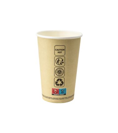 Kubek papierowy fi90 400ml brązowy 50szt
