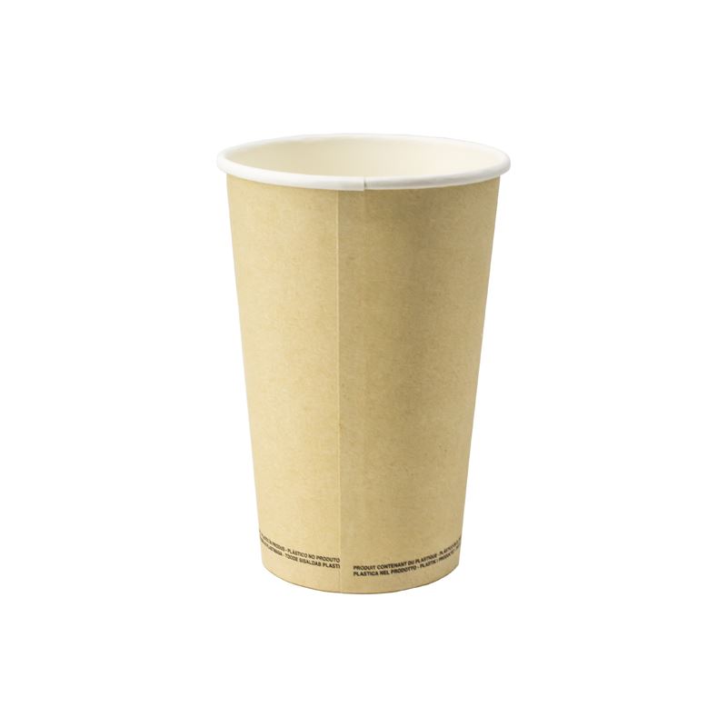 Kubek papierowy fi90 400ml brązowy 50szt