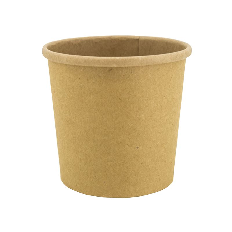 Miska papierowa na zupę wysoka fi90 350ml kraft 25szt