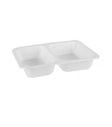 Pojemnik do zgrzewu 227x178x50 XPP biały 2-dzielny 50szt
