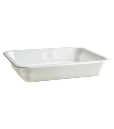 Pojemnik do zgrzewu 227x178x40 biały 1-dzielny 600szt