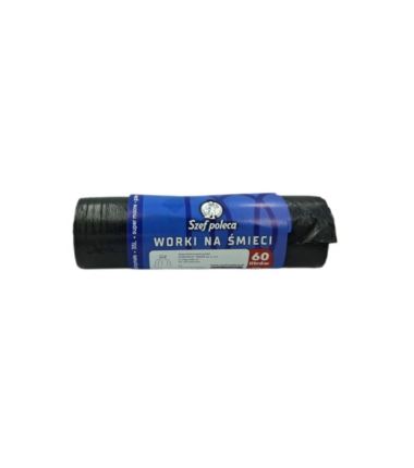 Worki na śmieci 60l LDPE czarne Szef Poleca 10szt