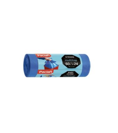 Worki na śmieci Multitop STRONG 60L niebieskie Paclan 24szt