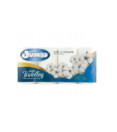 Papier toaletowy biały Słonik JUMBO bawełna 3w 8szt