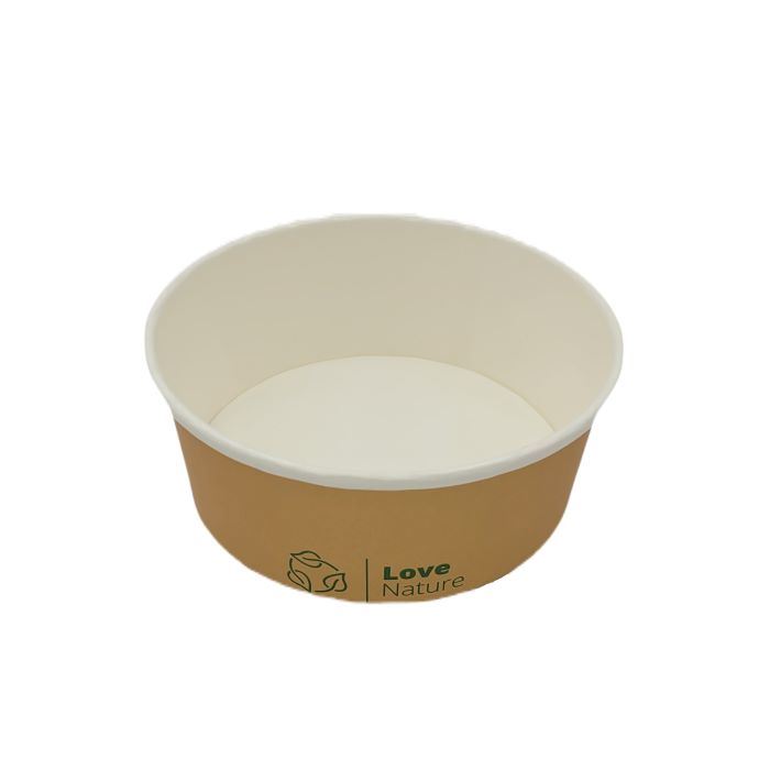 Miska papierowa fi149 500ml kraft 50szt bez plastiku
