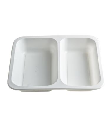 Pojemnik do zgrzewu 227x178x40 biały 2-dzielny 600szt