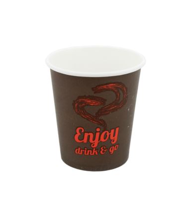 Kubek papierowy 250ml 80mm z nadrukiem Enjoy Eat&Go 50szt