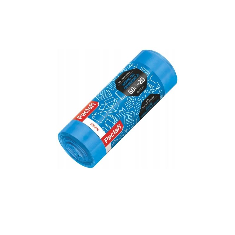 Worek LDPE 60l do segregacji niebieski 20szt