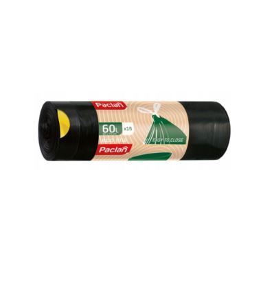 Worki na śmieci ECO LINE taśma 60l Paclan 15szt