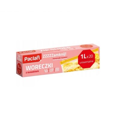 Woreczki z suwakiem 1L Paclan 20szt