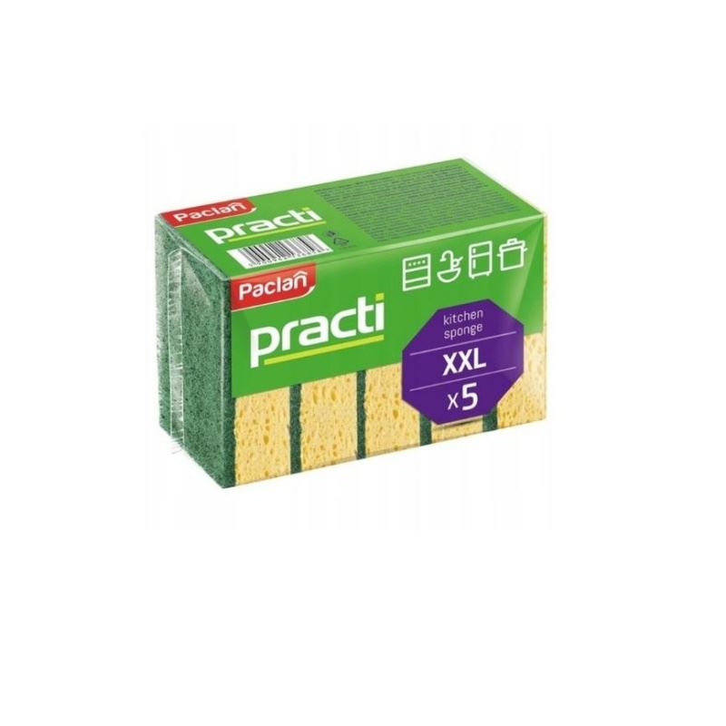 Gąbka kuchenna żółta Paclan Practi' XXL 5szt