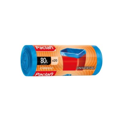 Worki na śmieci LDPE 80l Classic Paclan 20szt