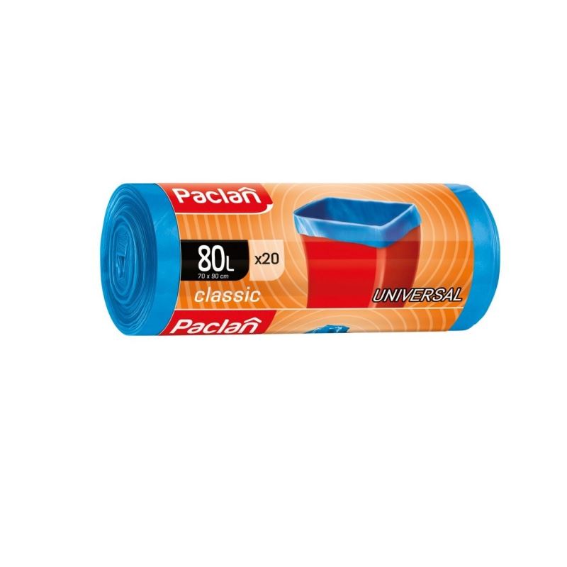 Worki na śmieci LDPE 80l Classic Paclan 20szt