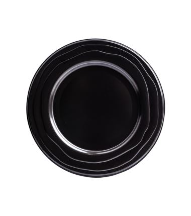 Talerz wielorazowy czarny 18cm 20szt Guillin